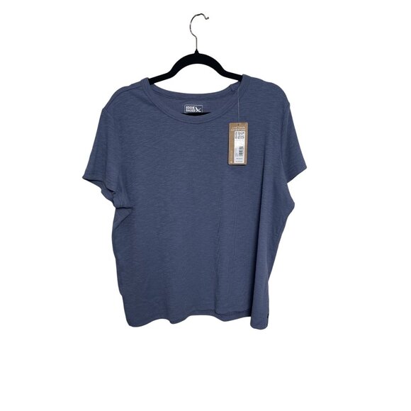 NWT - Eddie Bauer Blue Women's Infinity Slub Rib SS Tee Crew Neck 2XL‎ *Comfort* - Picture 4 of 12